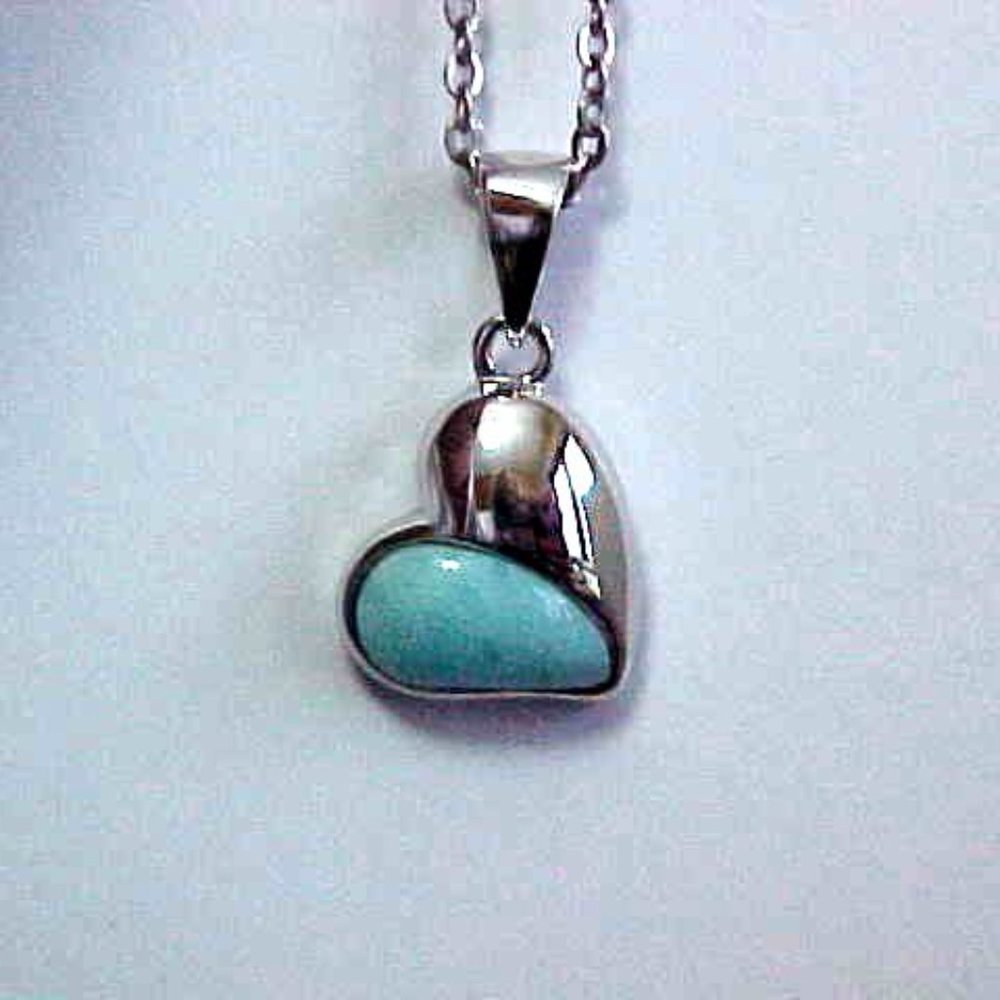Larimar    Heart Necklace by Alamea